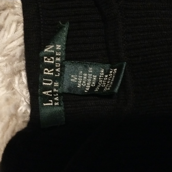 Ralph Lauren woman's size M knit cotton blend sweater with logo buttons - Picture 3 of 11